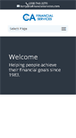 Mobile Screenshot of cafinancialservices.com